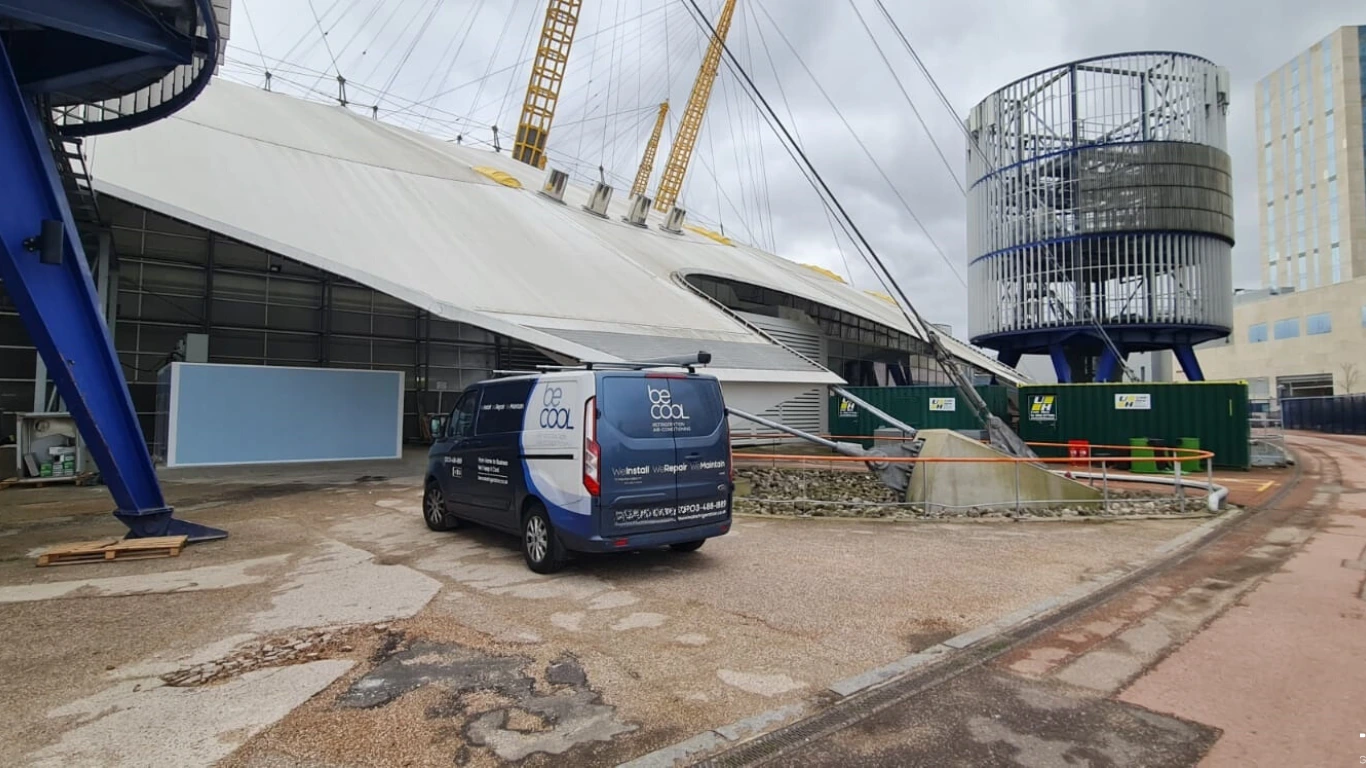 Be Cool Refrigeration van at the O2 Arena, London