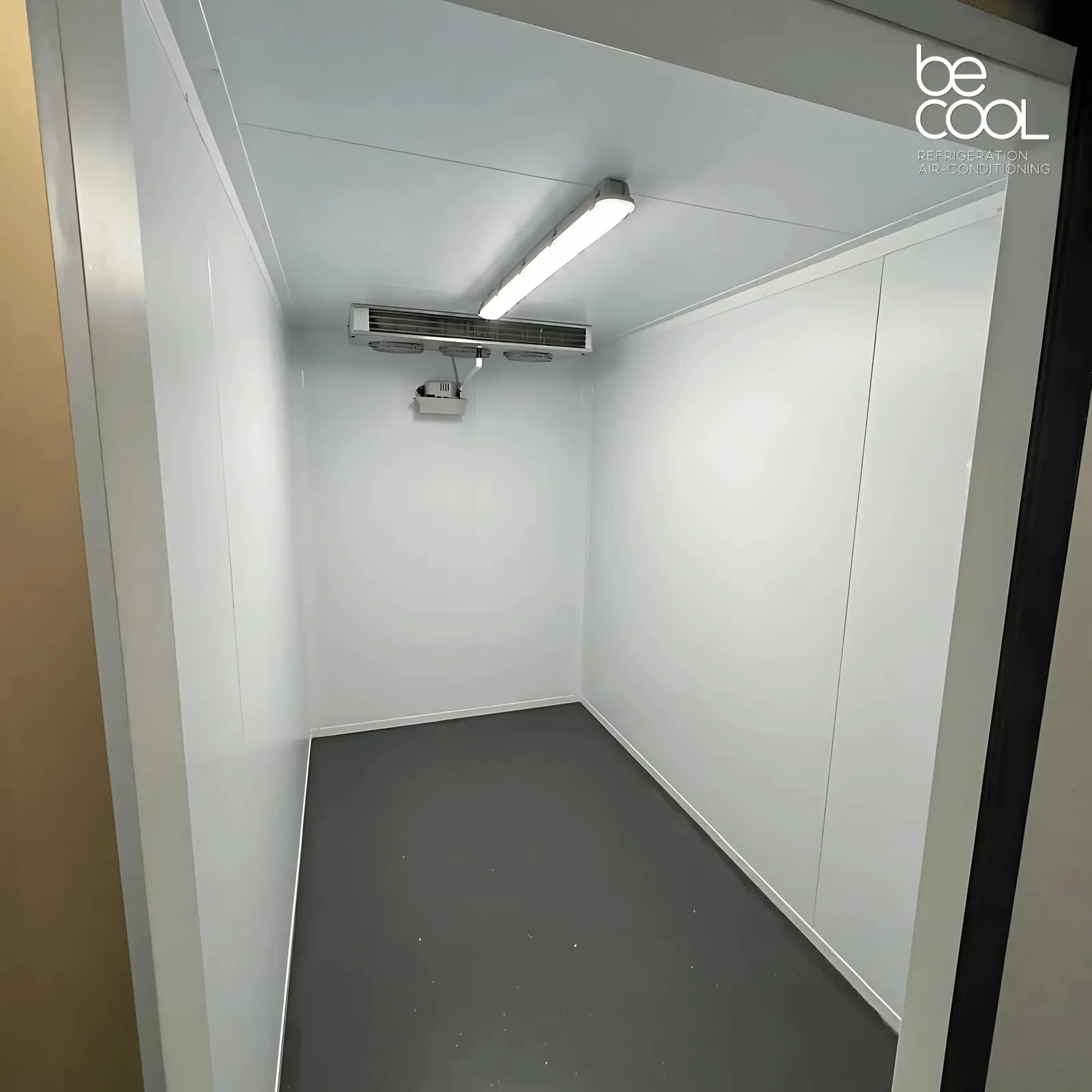 Cold Room Install with Danfoss Cooling & Transparent Strip Curtain - Image 4