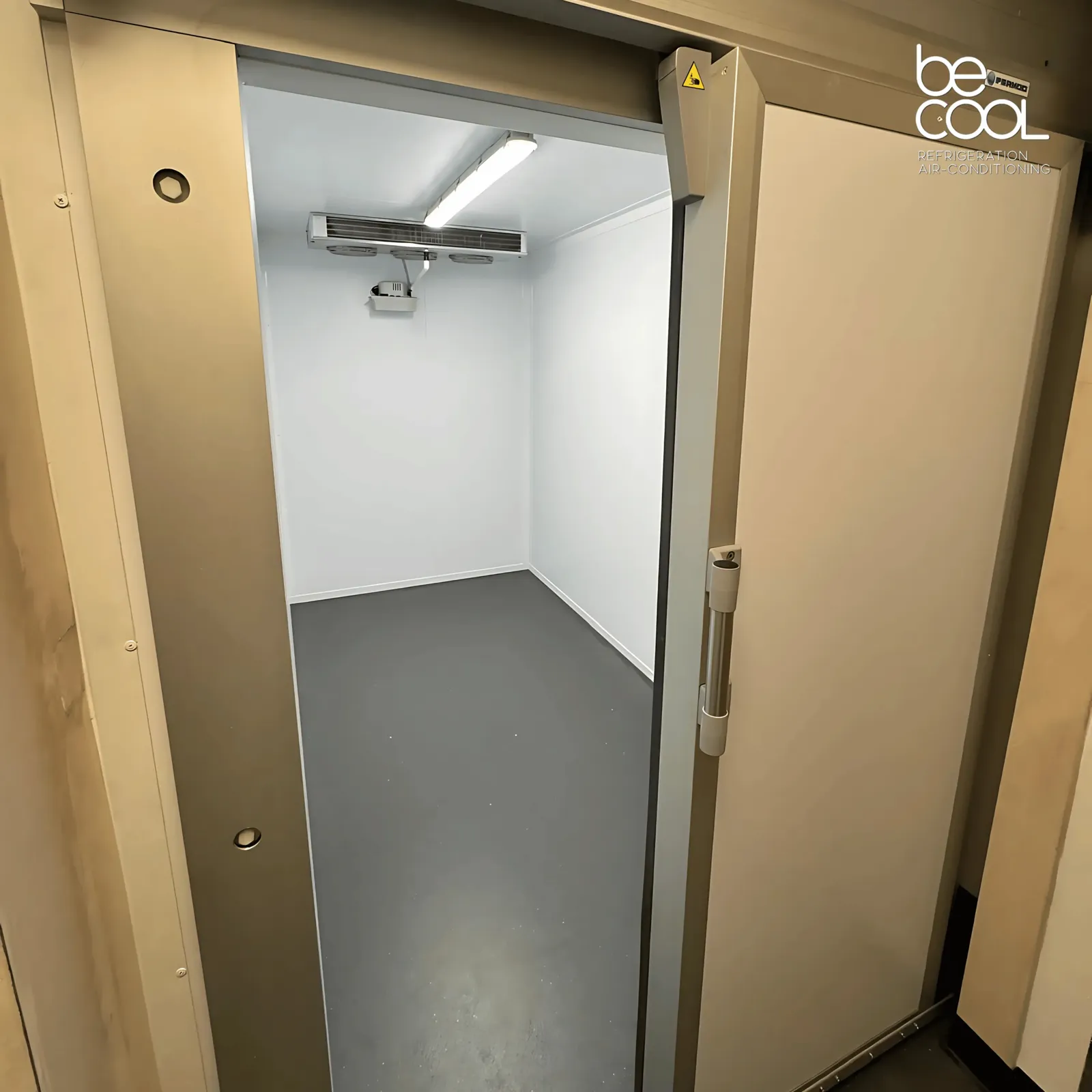 Cold Room Install with Danfoss Cooling & Transparent Strip Curtain - Image 5